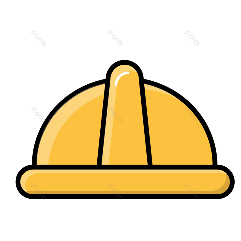 安全图片,安全帽元素,黄色PNG,免抠素材